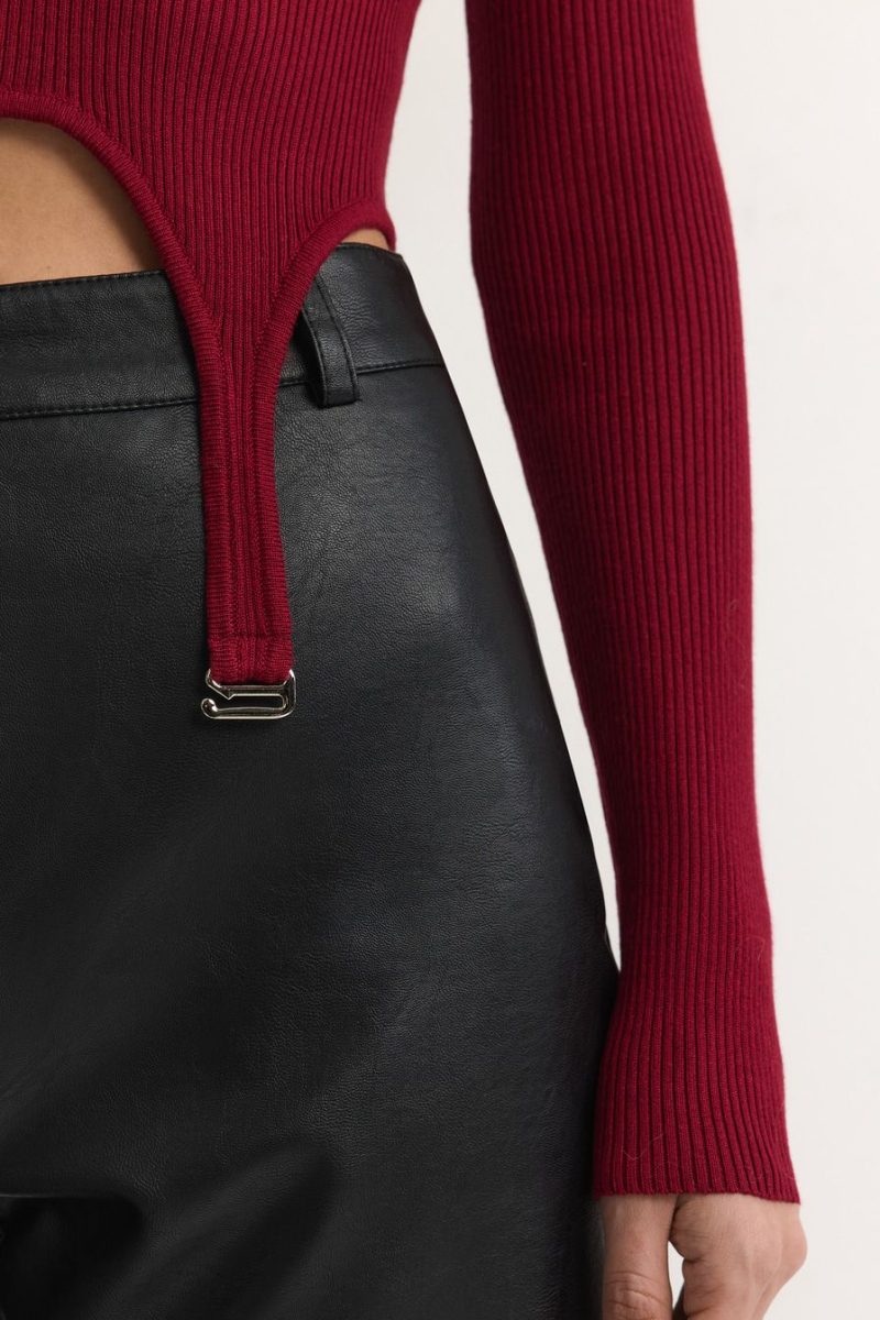 Джемпер с баской TOPTOP, цвет: Бордовый, TT.050.17942.330 купить онлайн