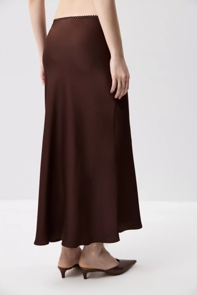 Юбка годе из сатина Charmstore, цвет: шоколадный, 116-55960-551 купить онлайн