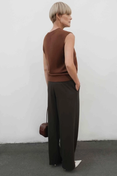 Брюки прямого кроя Daisyknit, цвет: хаки,  купить онлайн