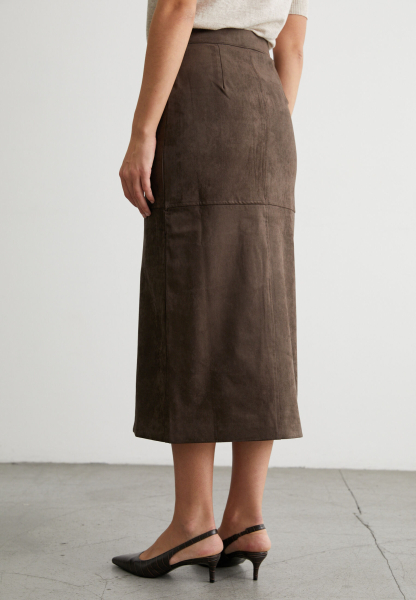 Юбка из замши на пуговицах Lora Marou, цвет: коричневый, Mar2_2604 купить онлайн