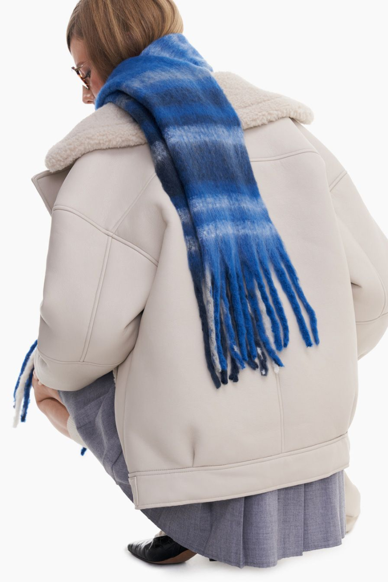 Шарф с принтом «полоска» TOPTOP, цвет: синий TT.607.15426.621 купить онлайн