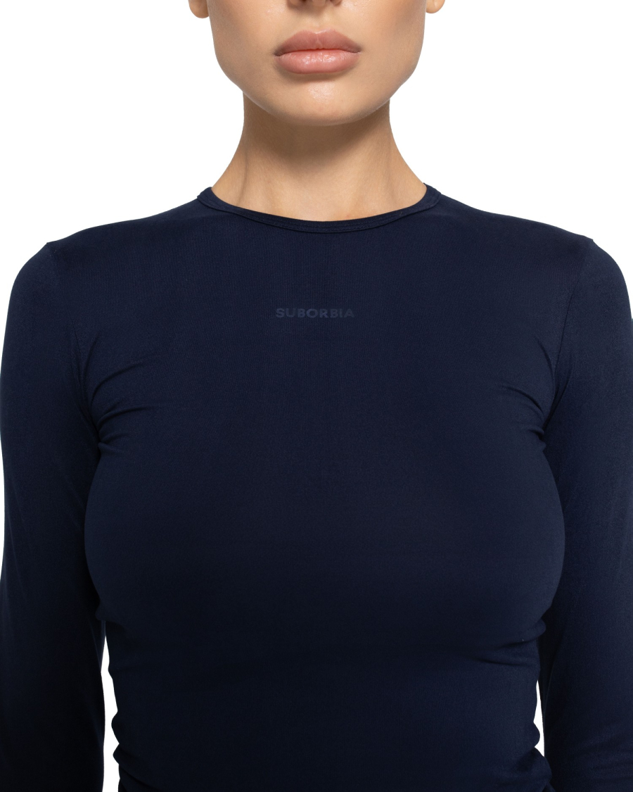 Лонгслив BASE S`24 Suborbia, цвет: dark blue, 02951 купить онлайн
