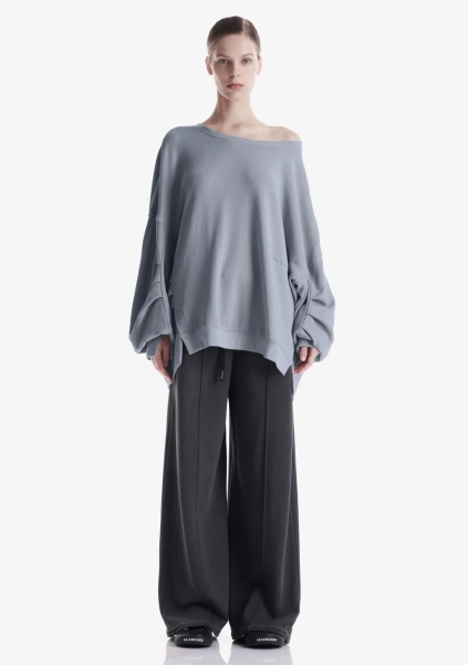 Свитшот с боковыми разрезами KRAKATAU, цвет: голубой, Fw124-63 купить онлайн