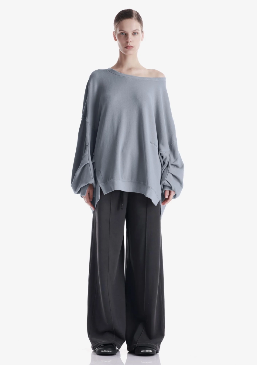 Свитшот с боковыми разрезами KRAKATAU, цвет: голубой, Fw124-63 купить онлайн