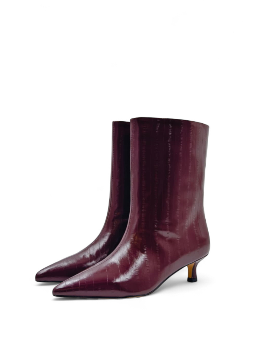 Ботильоны демисезонные из натуральной кожи GRANDERA, цвет: Бордовый 19213-25-602-4/r (867) купить онлайн