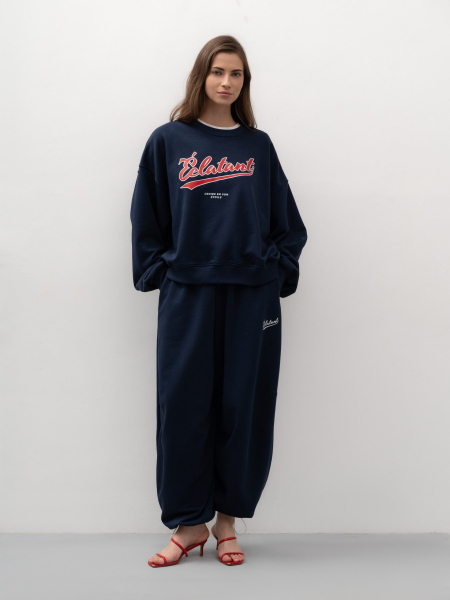 Свитшот с принтом TRES, цвет: темно-синий, НФ-00002771 купить онлайн