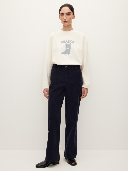 Брюки вельветовые Chaika, цвет: темно-синий AW25PA03-24 |новая коллекция купить онлайн