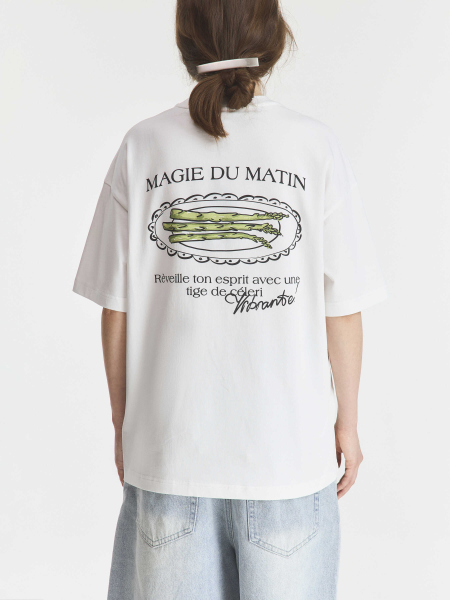 Футболка T-Shirt "Le bon départ" Brûler d'Amour, цвет: WHITE, BR202506DE01WHI00 купить онлайн