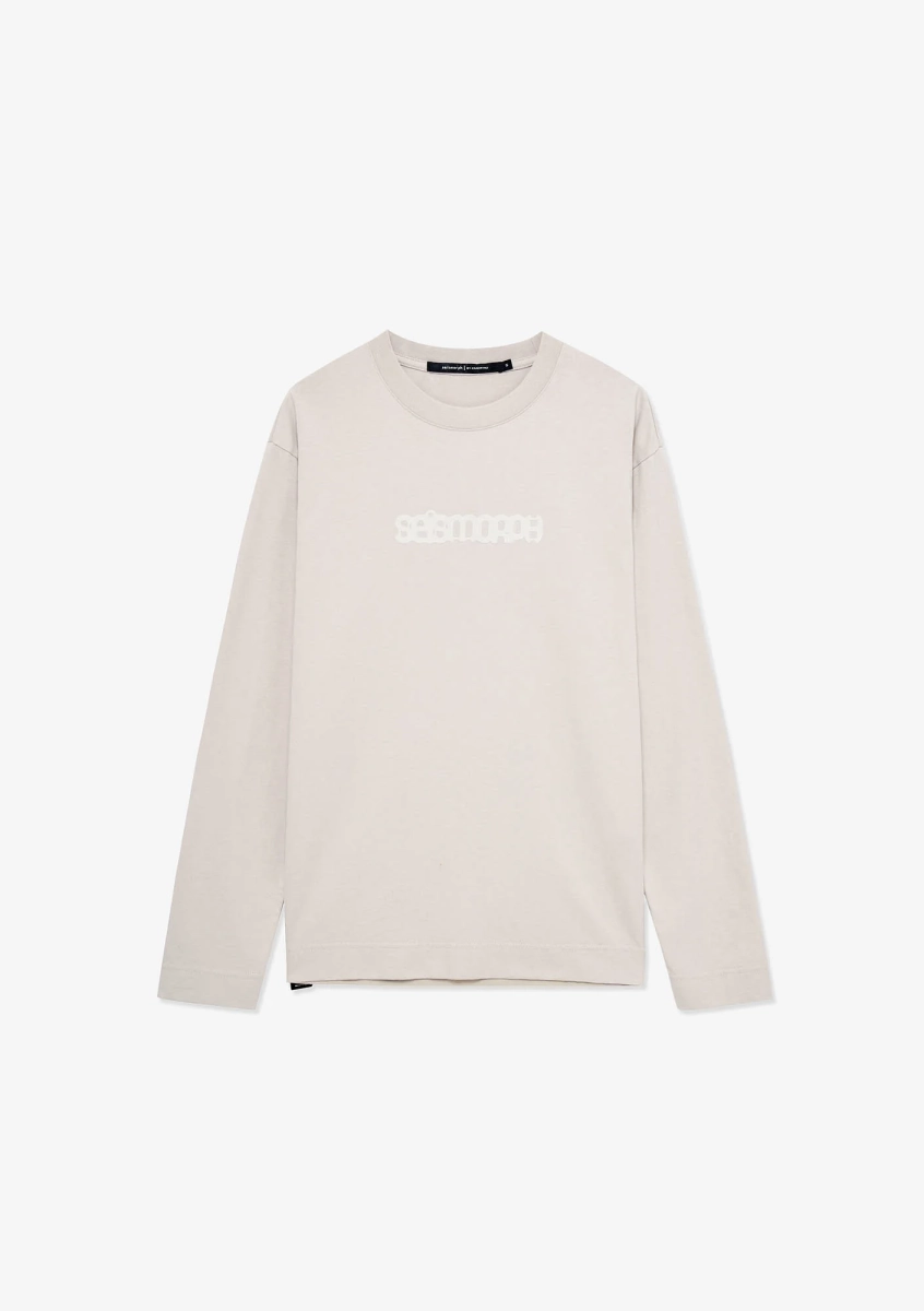 Лонгслив с тональным логотипом KRAKATAU, цвет: пепельно-белый, Tu125-43 купить онлайн
