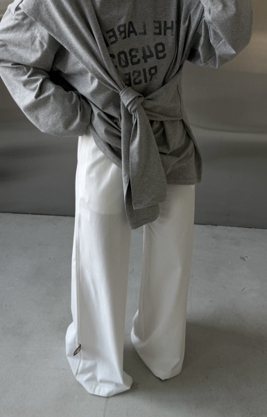 Брюки широкие Label .B, цвет: белый,  купить онлайн