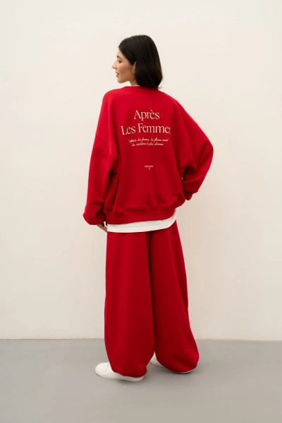 Брюки широкие TRES, цвет: красный, НФ-00002755 купить онлайн