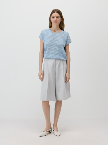 Ажурный джемпер Conso, цвет: голубой, KJS 260739 - голубой купить онлайн