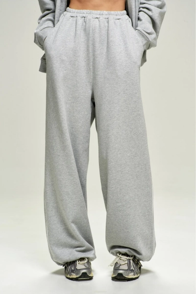 Брюки на кулиске Grey Melange Erist store, цвет: серый, НФ-00002845 купить онлайн