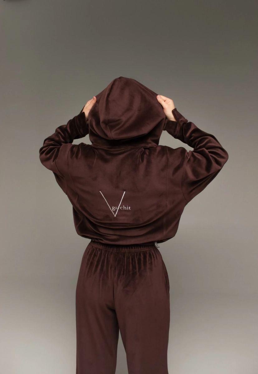 Бомбер Velour с капюшоном GARCHIT, цвет: коричневый GARVelBombKapKor |новая коллекция купить онлайн