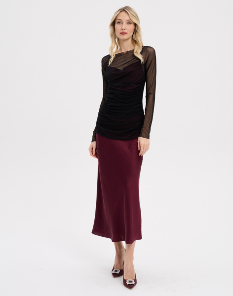 Лонгслив WooLook, цвет: Чёрный PS/Londdrap/W/Black |новая коллекция купить онлайн