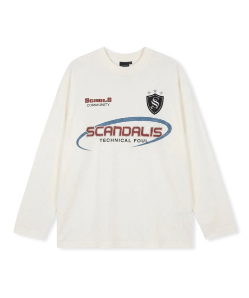 Лонгслив Неспортивное поведение SCANDALIS, цвет: белый, ЛВБ007а купить онлайн