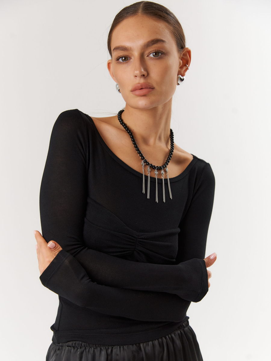 Джемпер “floral” ELASTIC, цвет: Черный,  купить онлайн
