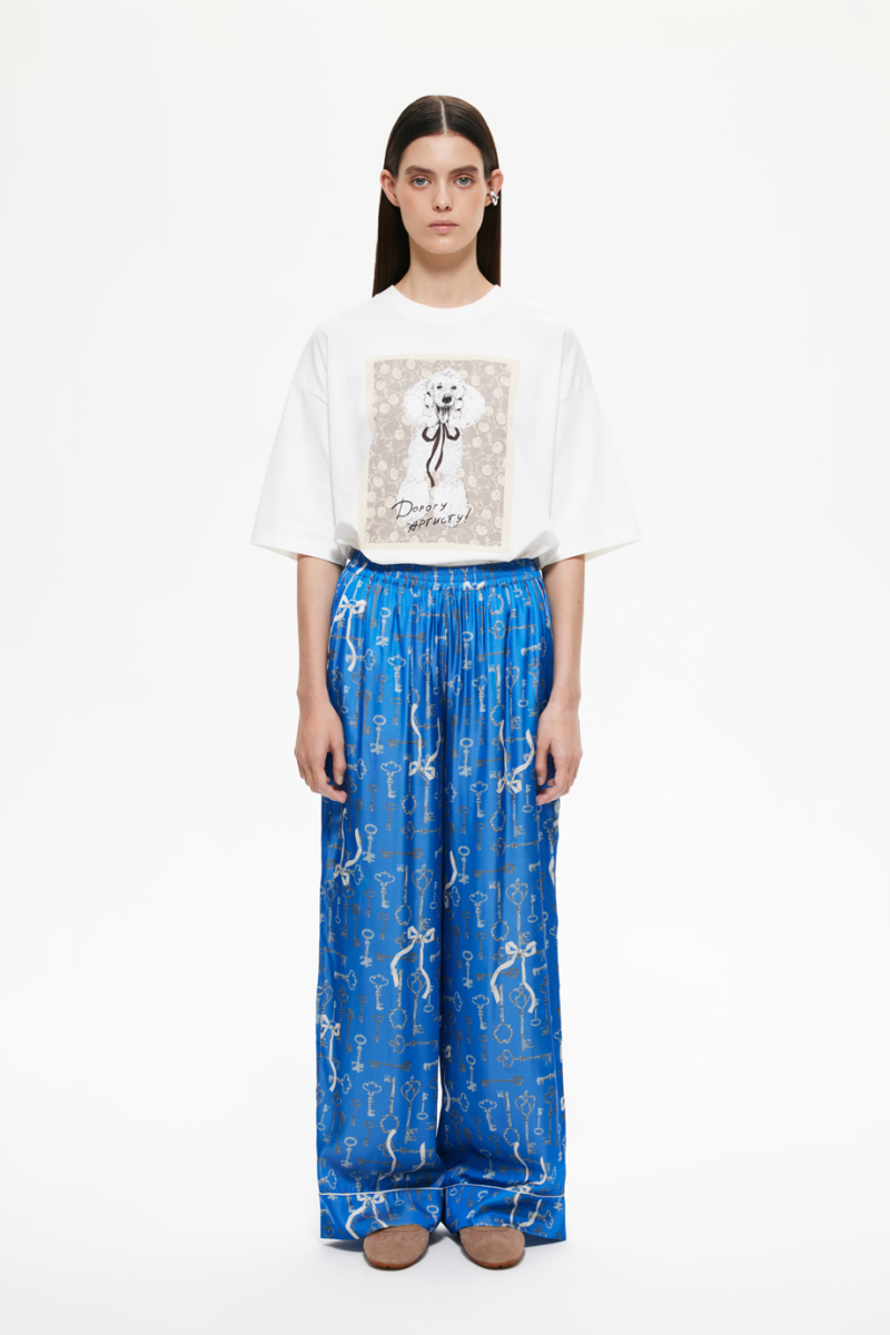 Брюки пижамные с принтом DREAMS BY ALENA AKHMADULLINA, цвет: голубой, 225102080204513/211000 купить онлайн