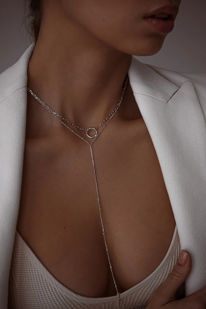 Серебряный колье-чокер «Кратер» SBLESKOM, цвет: серебро, 11044 купить онлайн