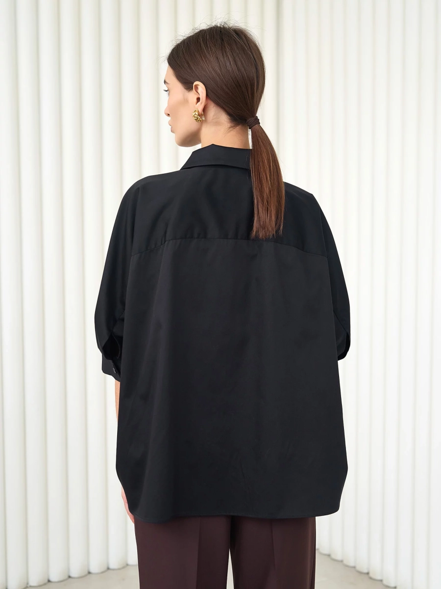 Рубашка оверсайз с коротким рукавом I.B.W., цвет: Черный, SH018 купить онлайн