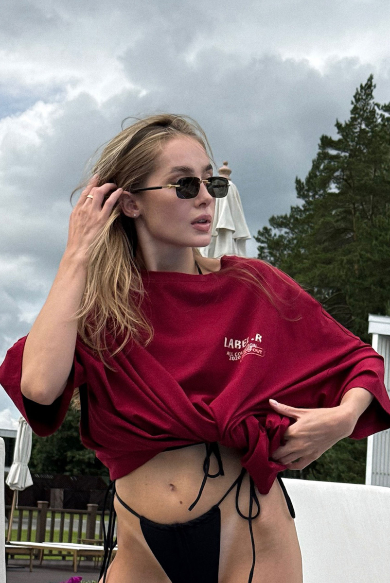 Футболка объемная с принтом SOLDOUT BURGUNDY Label .B, цвет: grey Tp.04.5.0139.0525/4BRD |новая коллекция купить онлайн