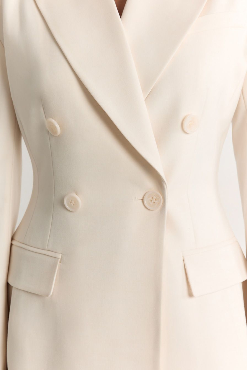 Двубортный жакет TOPTOP, цвет: молочный, TT.060.19149.120 купить онлайн