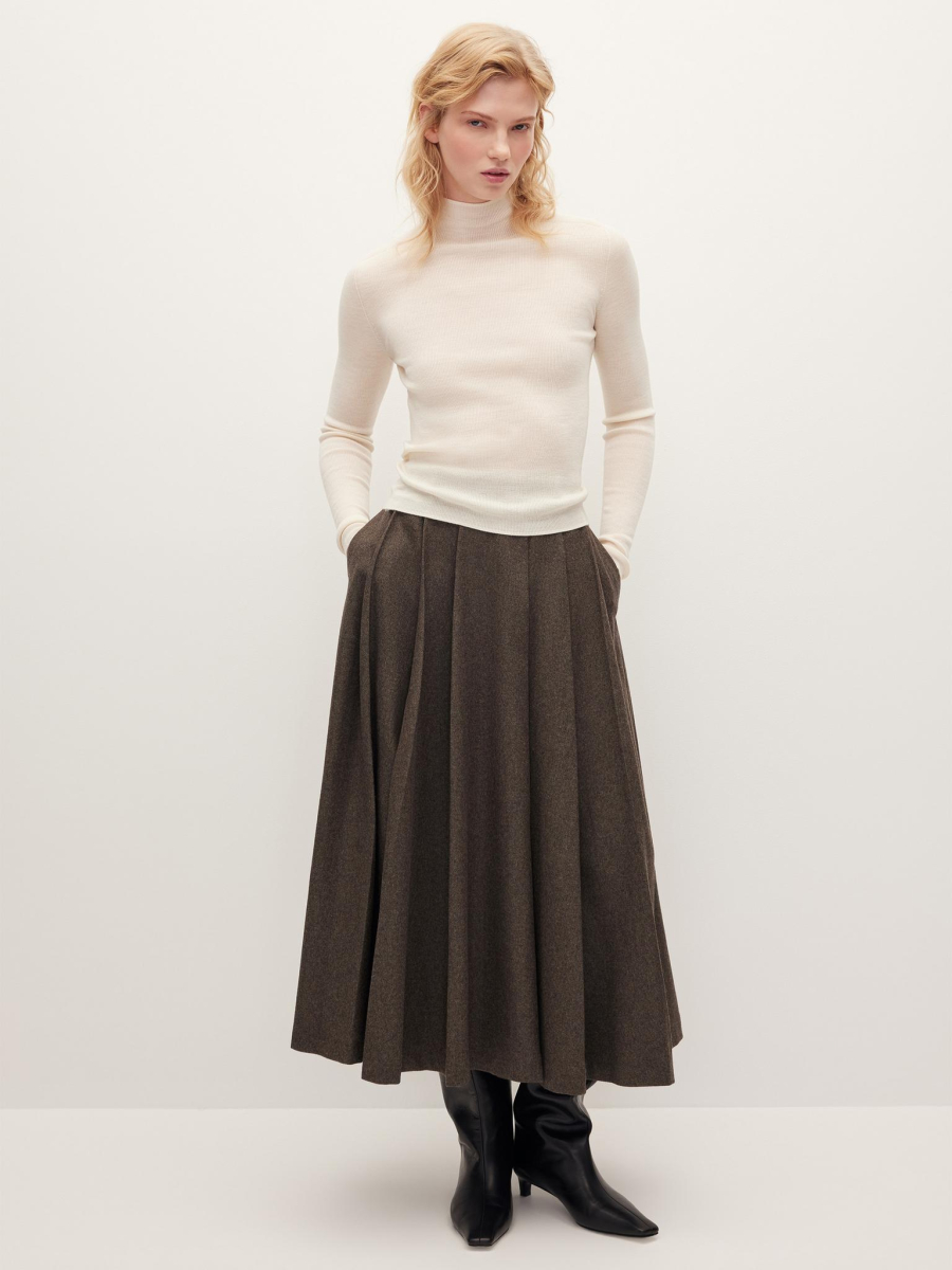 Водолазка из шерсти мериноса Chaika, цвет: молочный, AW25KN01-01 купить онлайн