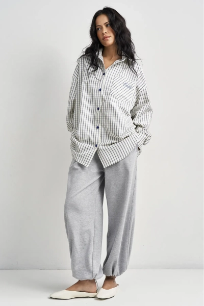 Рубашка в клетку Erist store, цвет: синий, НФ-00003482 купить онлайн