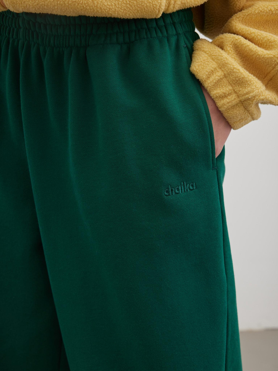 Брюки футер с вышивкой Chaika, цвет: зеленый, SS26PA13-80 купить онлайн