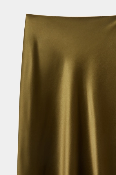 Юбка миди из атласа