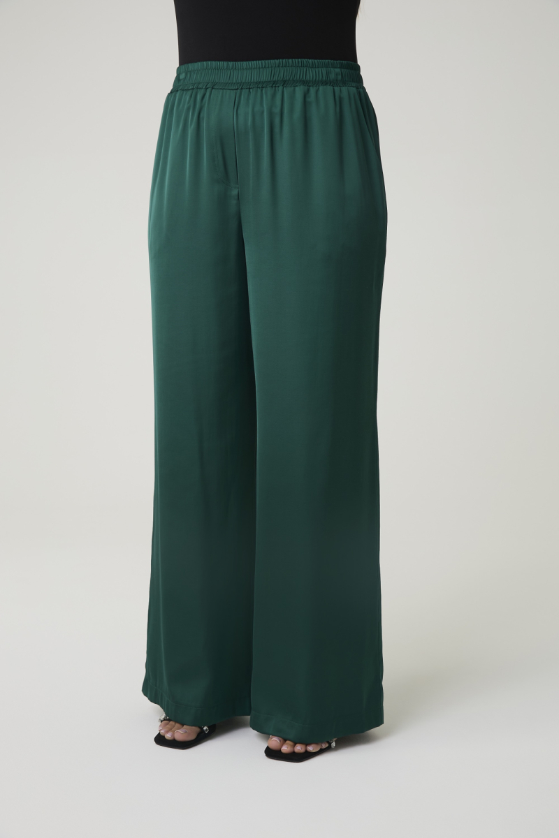 Брюки атласные на резинке