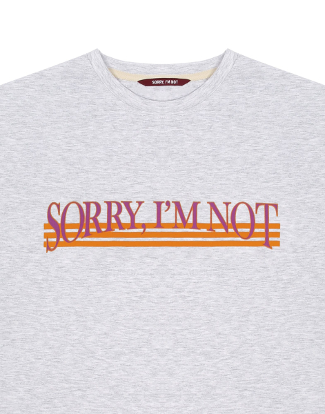 Футболка ABIBAS SORRY, I’M NOT, цвет: серый меланж, GVFWtcmOjNo-D4OizM-II2 купить онлайн
