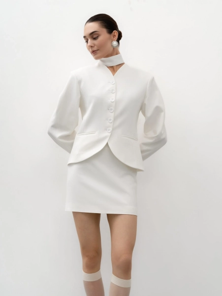 Юбка мини TRES, цвет: молочный, НФ-00002751 купить онлайн