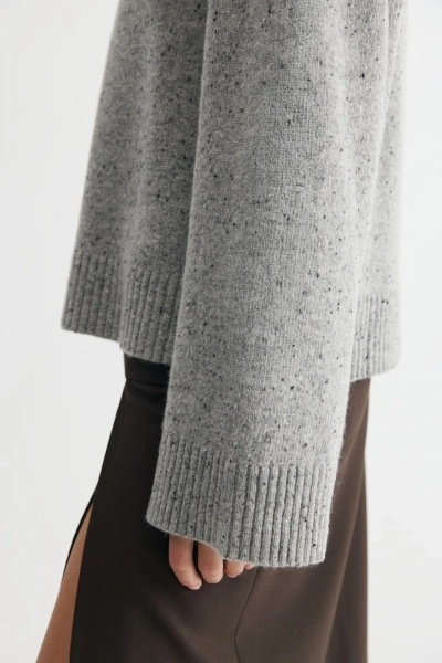 Джемпер из шерсти с широкими рукавами Daisyknit, цвет: серый,  купить онлайн