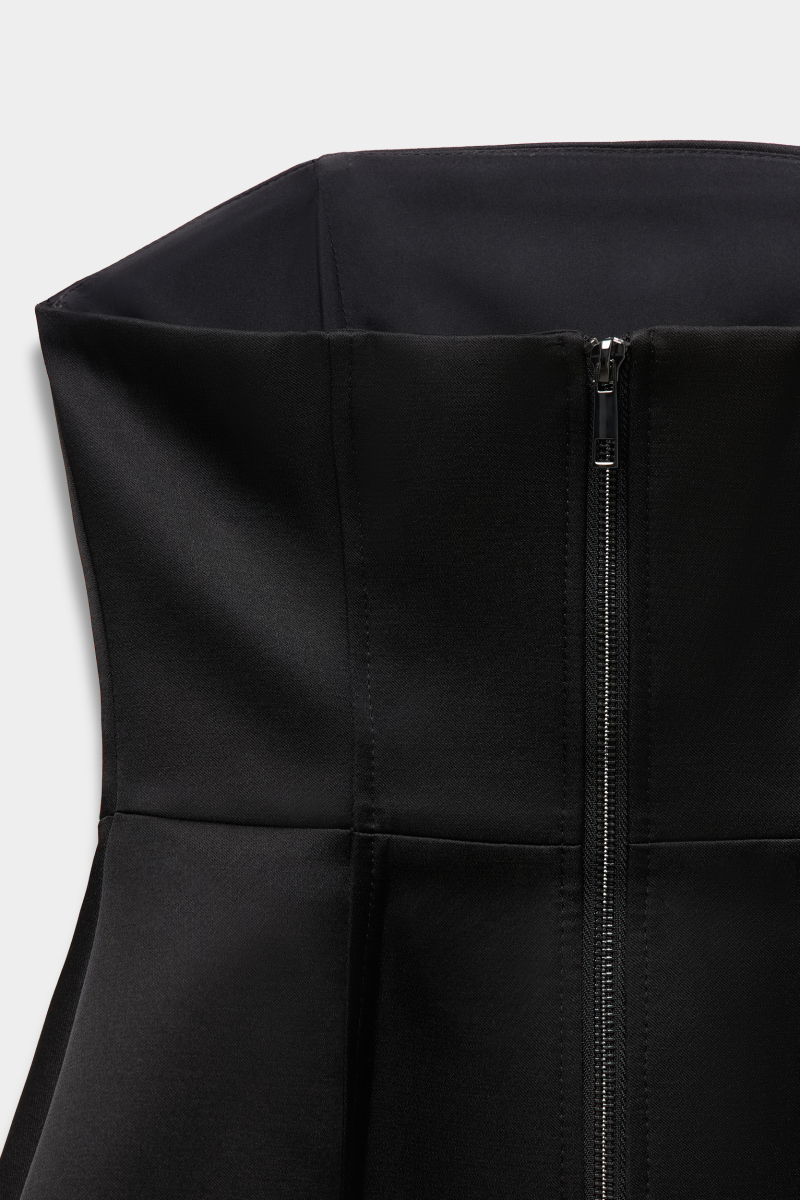 Топ корсетный с баской из сатина REFERT, цвет: Черный, 13-4033/2-2511 купить онлайн