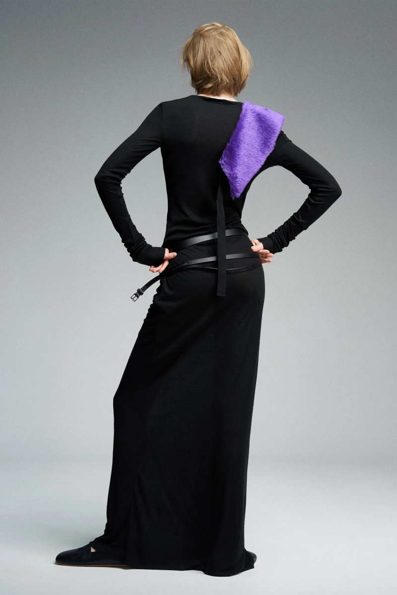 Платье-макси из тонкого трикотажа WALK OF SHAME, цвет: Черный, D156/FW2526 купить онлайн