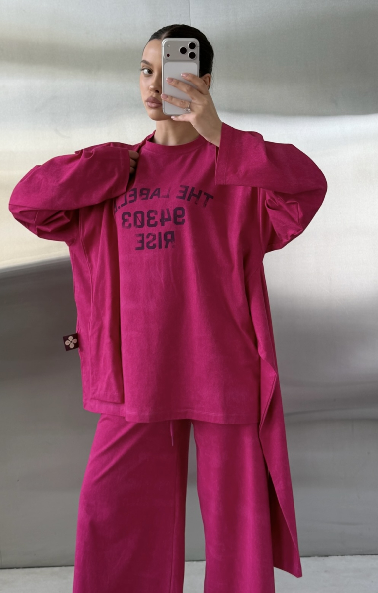 Лонгслив Крест-накрест Label .B, цвет: фуксия, Tp.03.4.206F купить онлайн