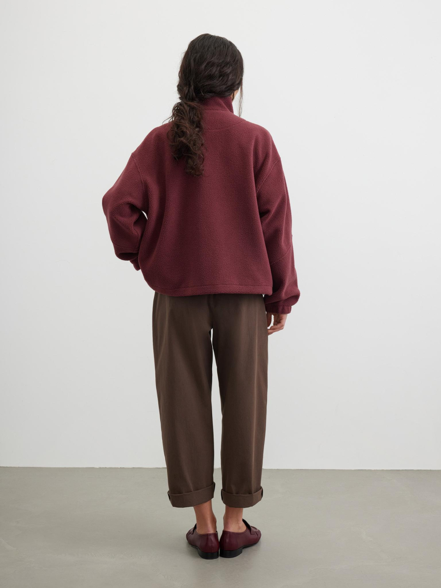 Толстовка из флиса с вышивкой Chaika, цвет: Бордовый, SS26HO05-61 купить онлайн