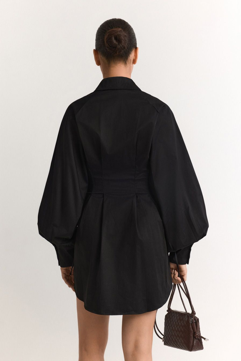 Платье из смесового хлопка TOPTOP, цвет: черный с принтом, TT.010.10818.901 купить онлайн