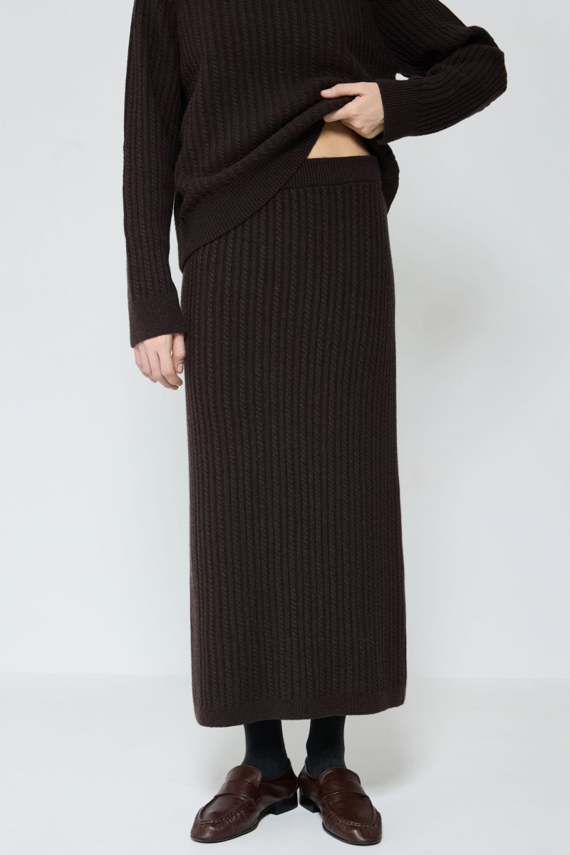 Костюм в косы из смесового кашемира AROUND, цвет: темно-коричневый, 2911_14C23 купить онлайн