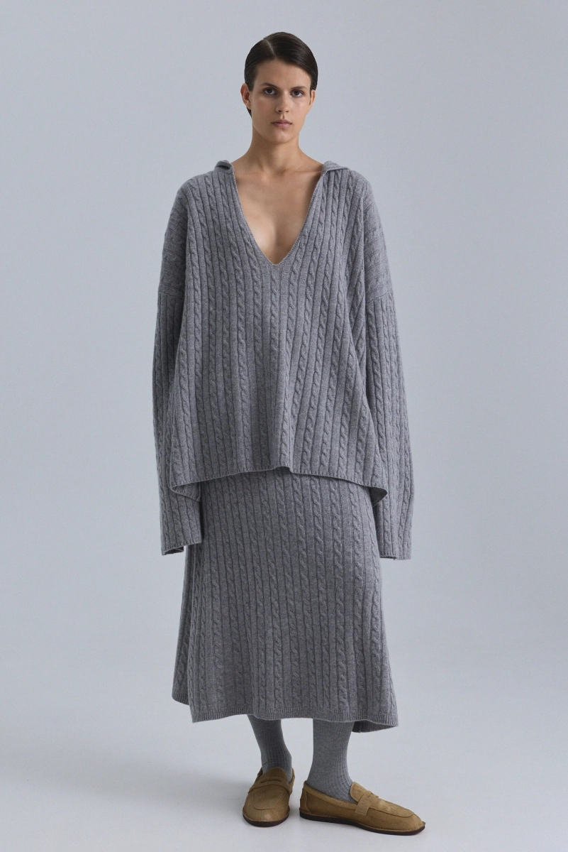 Юбка OPORA Mankova, цвет: серый меланж, FW24/25-08 купить онлайн
