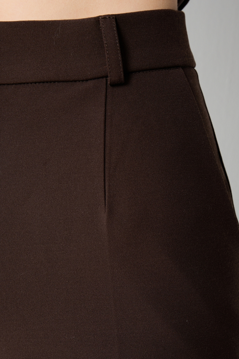 Брюки классические со средней посадкой Ricoco, цвет: горький шоколад, 7054/2 купить онлайн