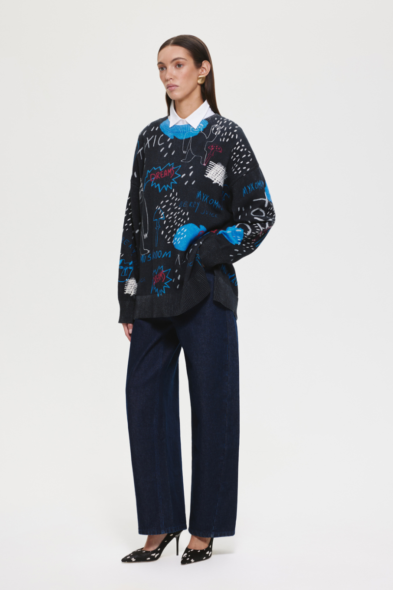 Джемпер с принтом DREAMS BY ALENA AKHMADULLINA, цвет: Черный, 225104140304305/203000 купить онлайн