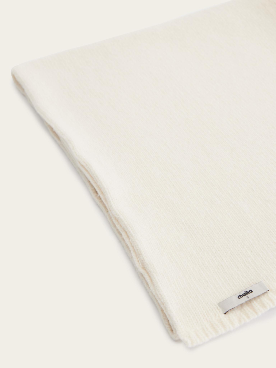 Шарф из шерсти мериноса и кашемира Chaika, цвет: молочный AW25SF02-01 купить онлайн