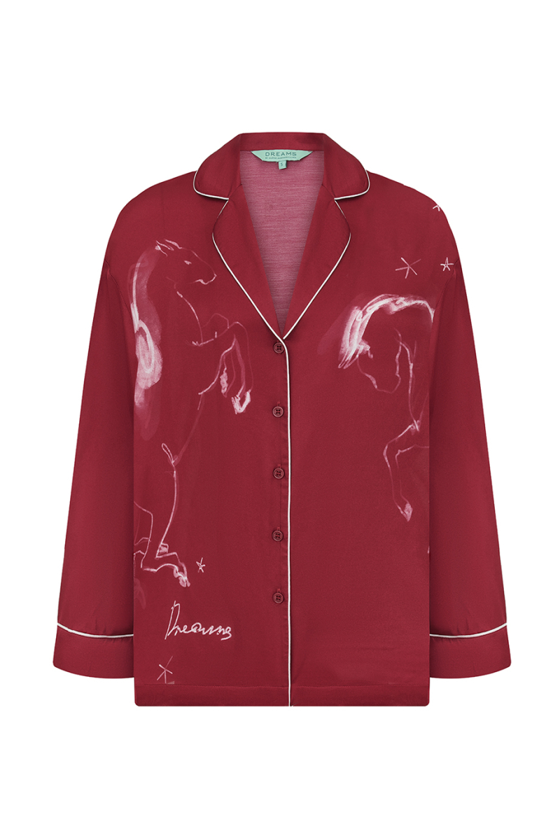 Блузка пижамная с принтом DREAMS BY ALENA AKHMADULLINA, цвет: красный, 225102050204324/205000 купить онлайн