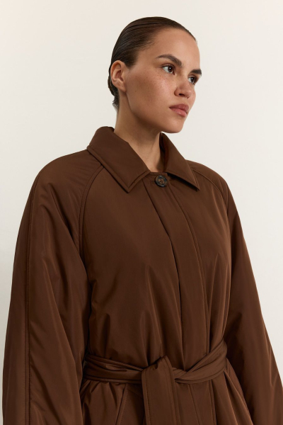 Утепленное пальто TOPTOP, цвет: коричневый, TT.043.17956.700 купить онлайн
