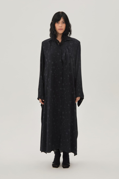 Платье в размытые цветы UNKE, цвет: Черный, 2601D012V_BL купить онлайн