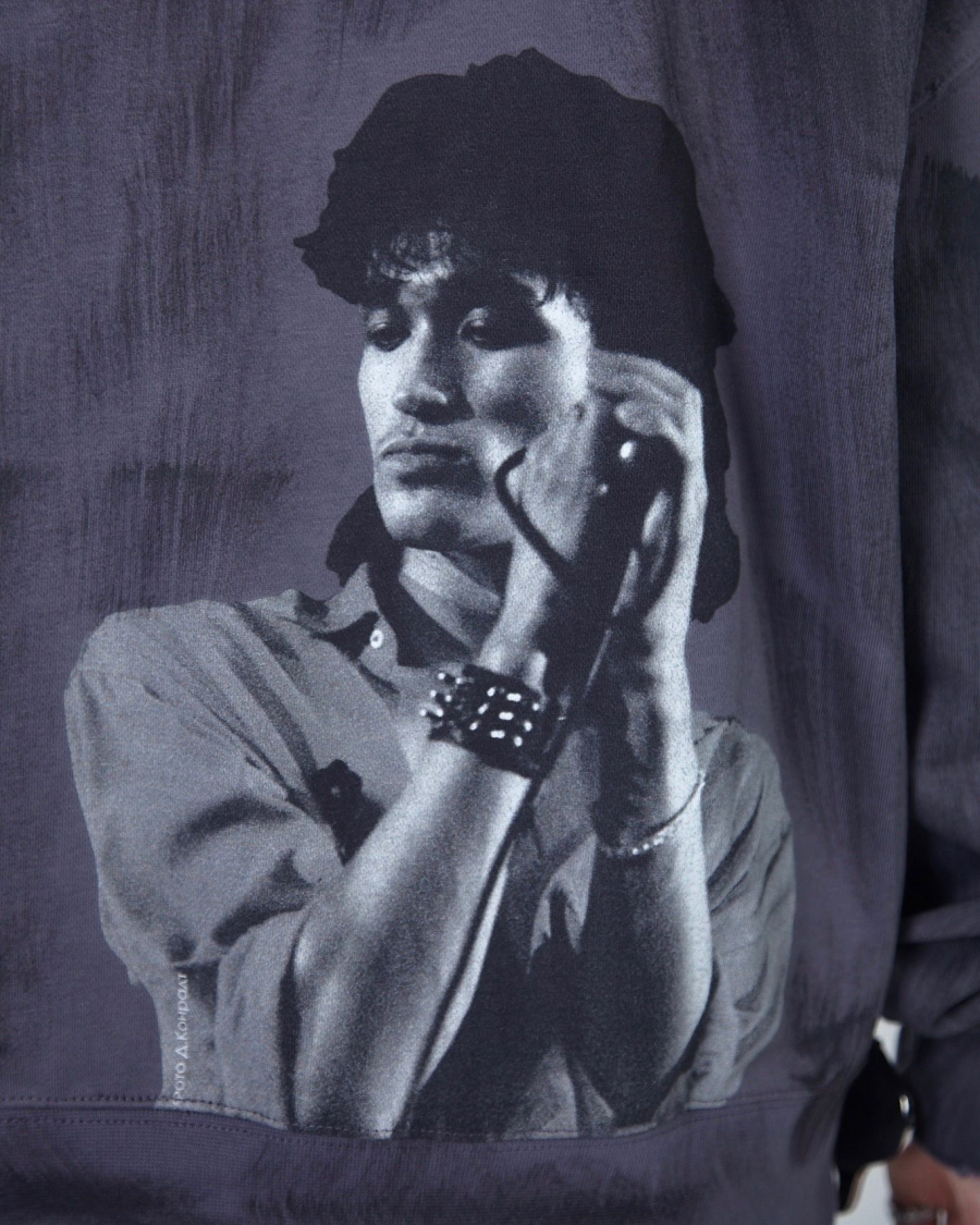 Худи KINO BAND DUST BLUE ASIA ST 71, цвет: синий, Ast71.kino-hood-band-dustblue купить онлайн