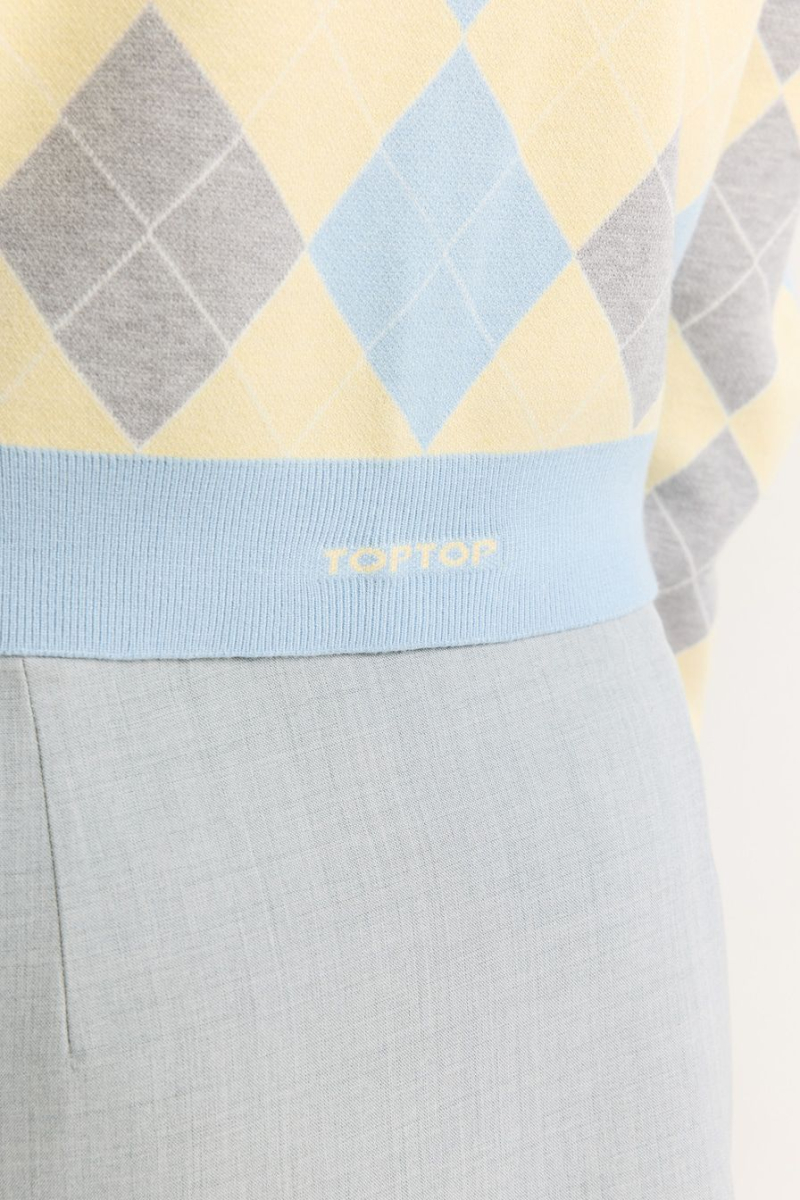 Кардиган из смесовой вискозы TOPTOP, цвет: голубой с принтом, TT.051.17707.601 купить онлайн