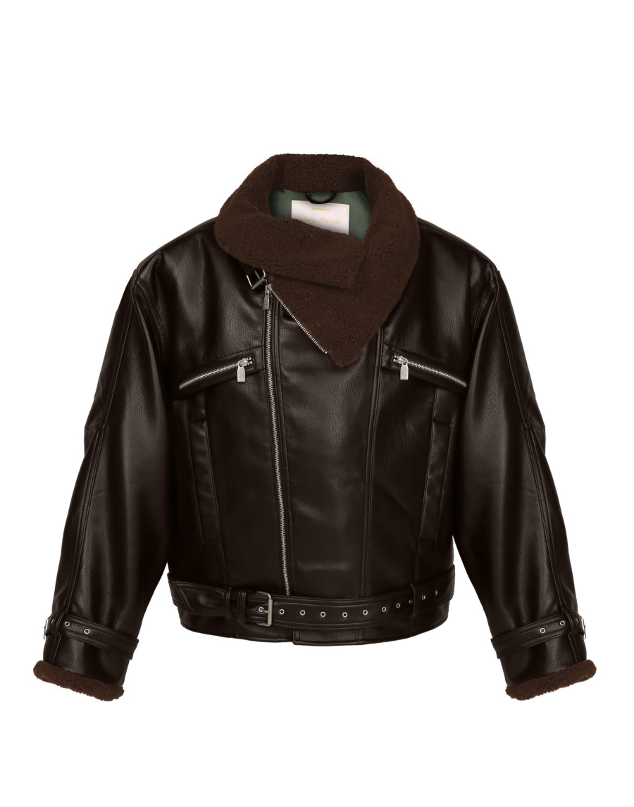 Куртка LEATHER BELTS FIT SORRY, I’M NOT, цвет: коричневый,  купить онлайн